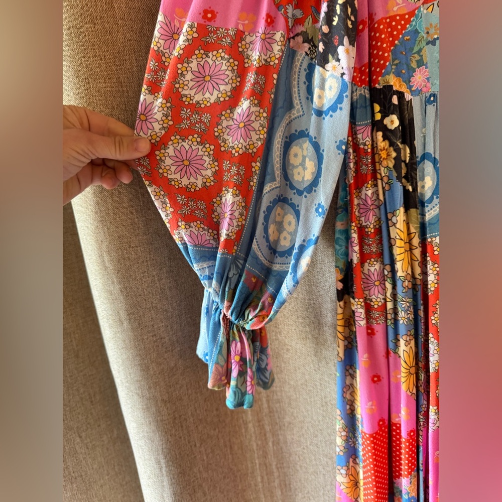 Like New Spell Cha Cha Vibrant Patchwork Maxi Dre… - image 4